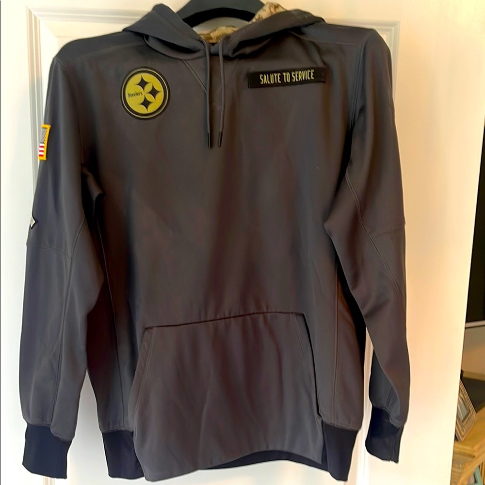 Pittsburgh Steelers NFL Gray Salute to Service Hoodie